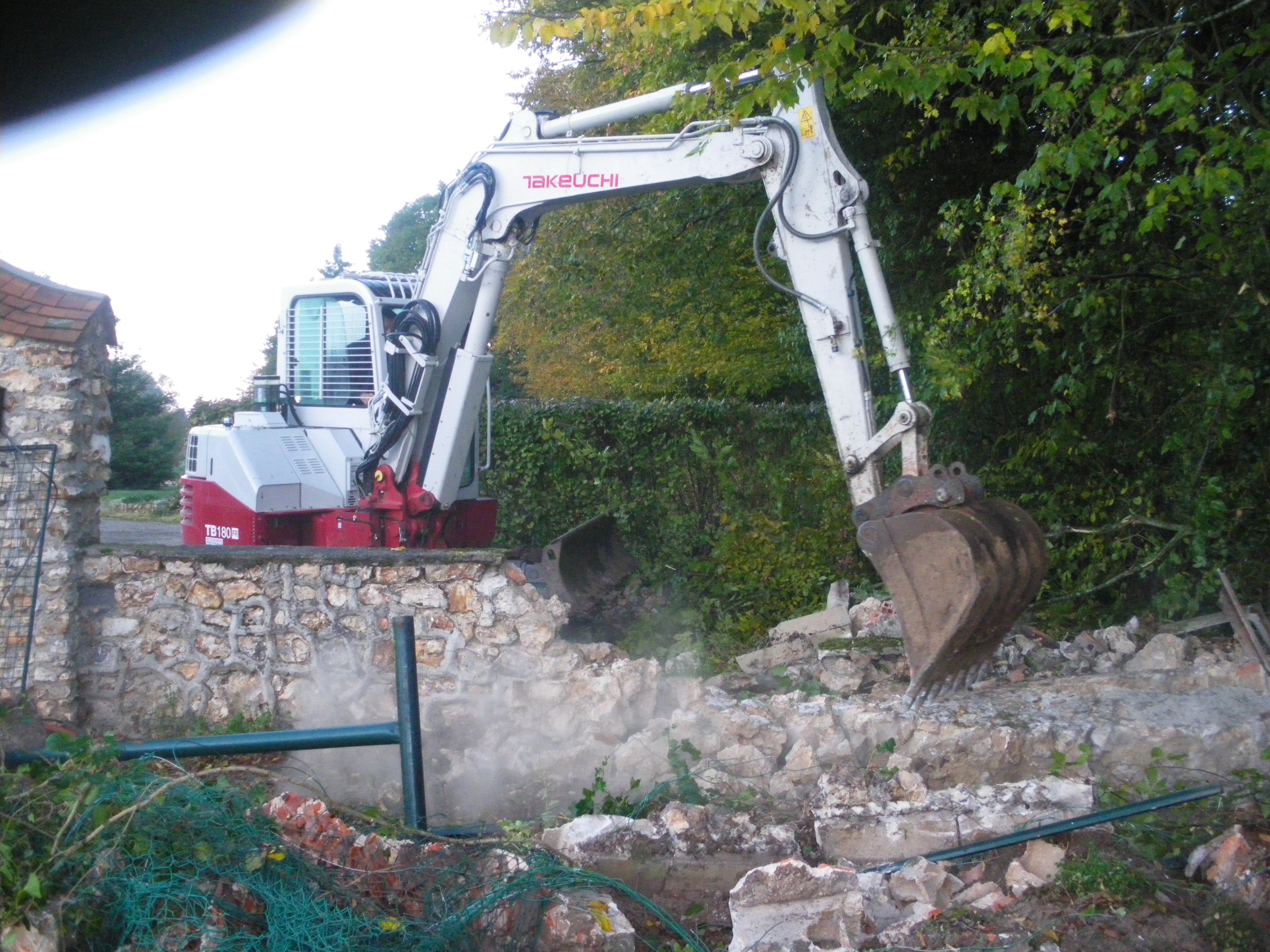Chantier de démolition en cours