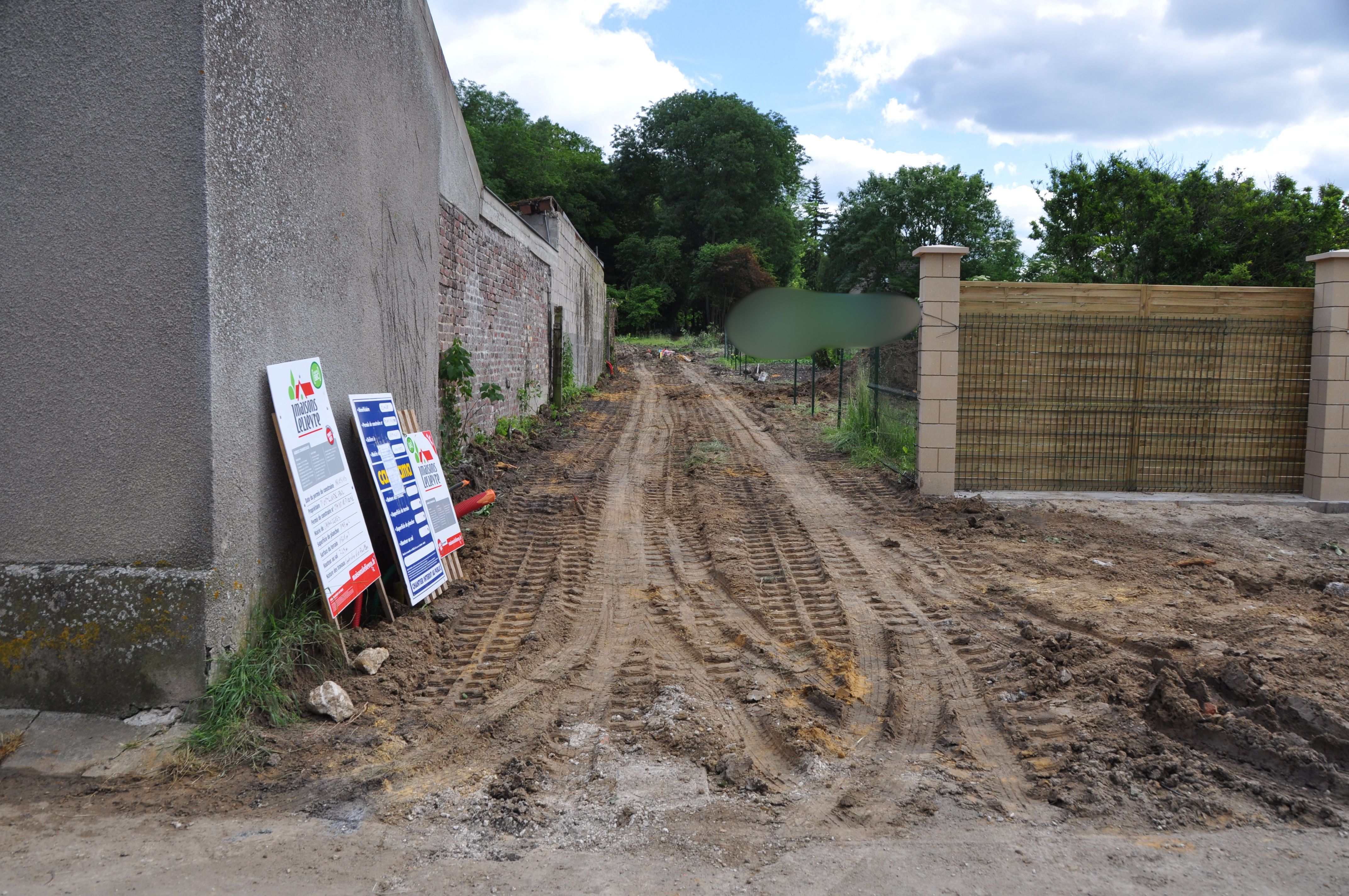 Chemin d'accès avant aménagement