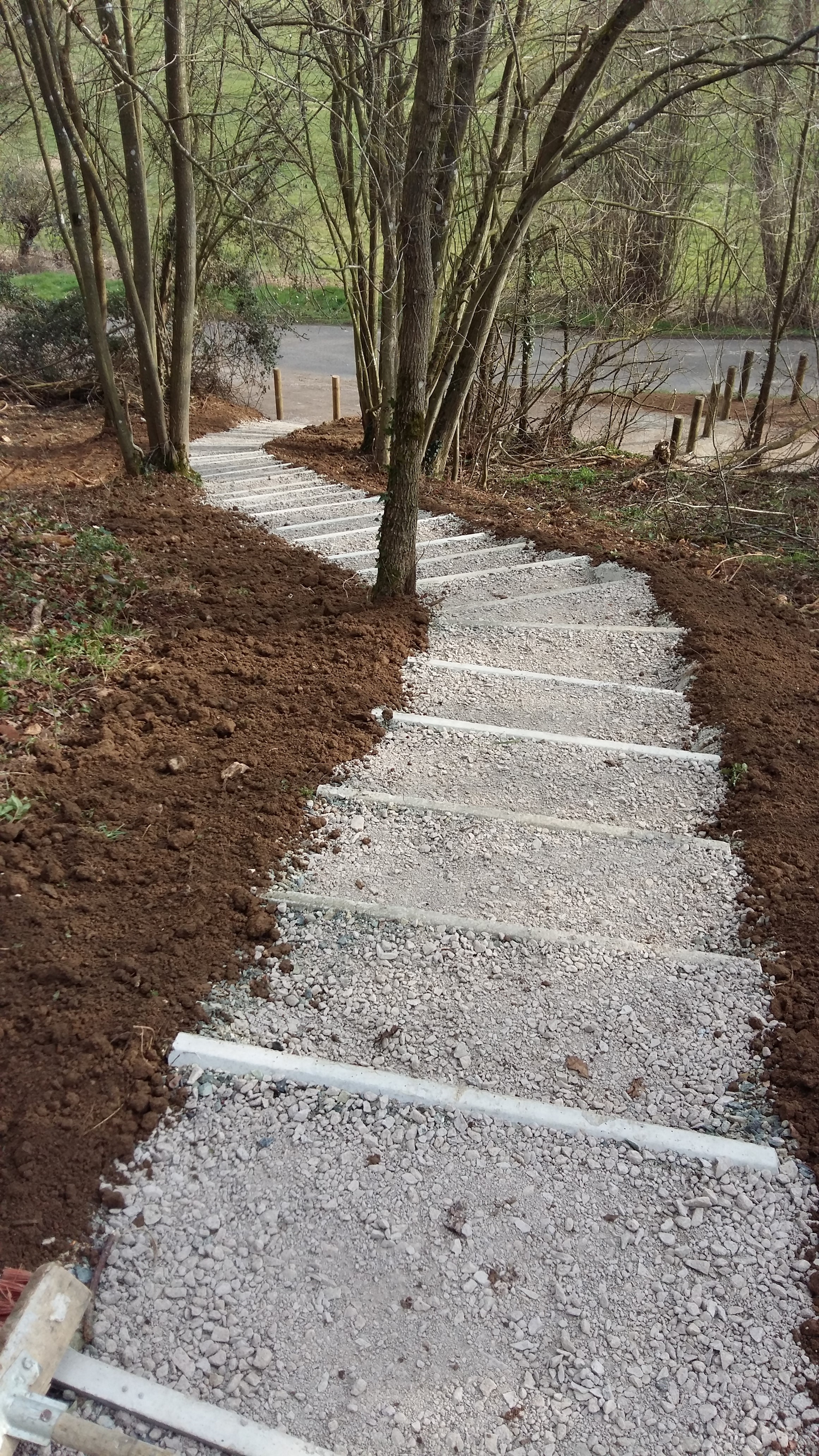 Le final de l'escalier vu d'en haut