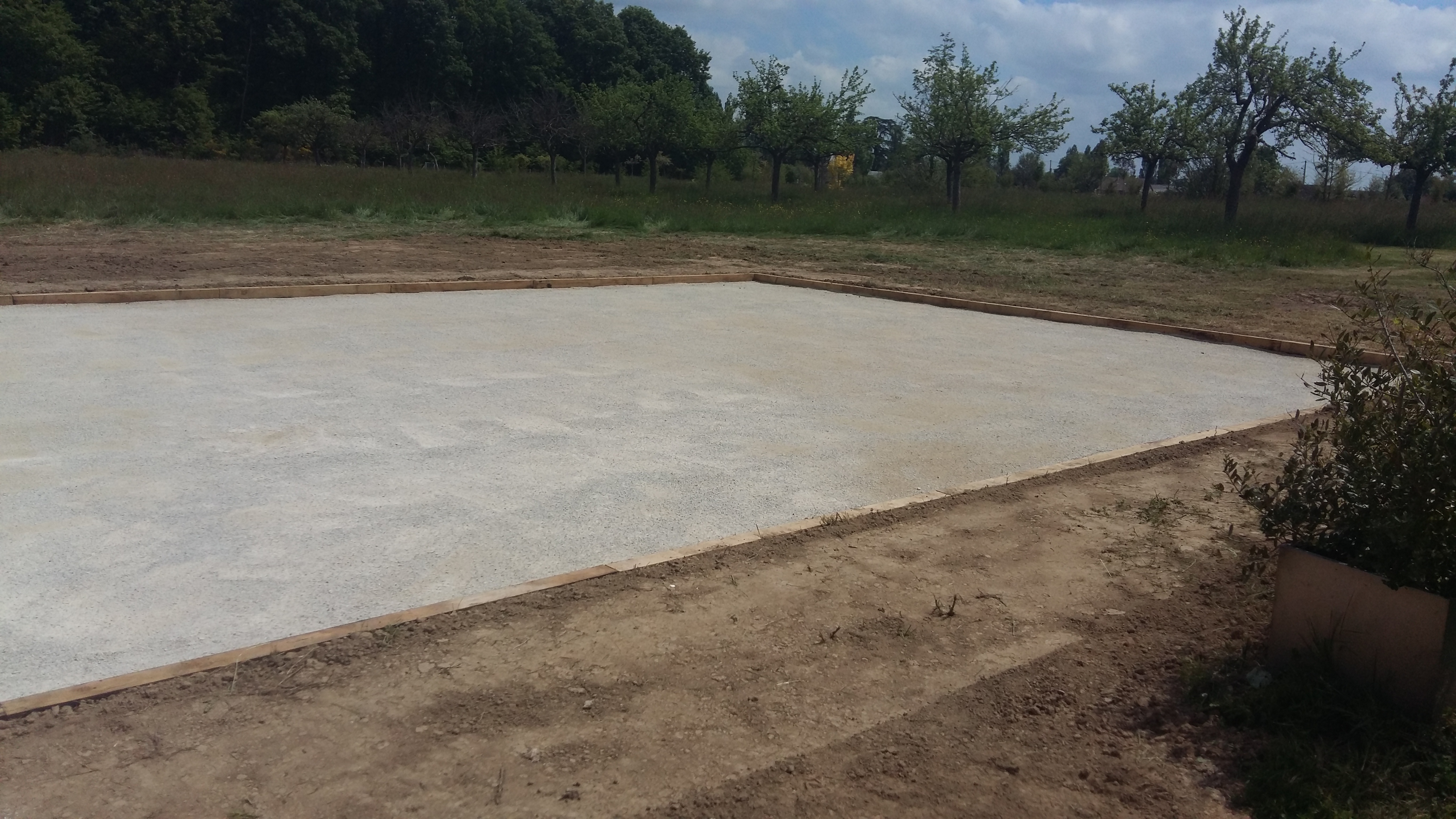 Aménagement d'un terrain de pétanque